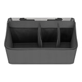 Organizator multifunctional, Lionelo, Sidepocket M, 43x15x23 cm, 3 compartimente, Universal, Constructie ranforsata, Gri