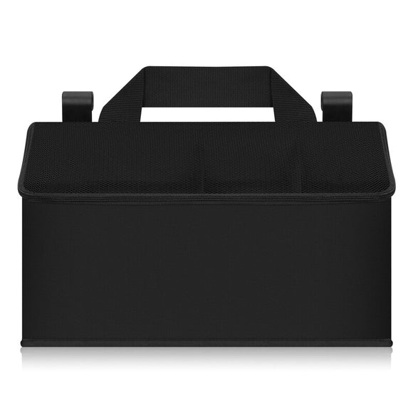 Organizator multifunctional, Lionelo, Sidepocket M, 43x15x23 cm, 3 compartimente, Universal, Constructie ranforsata, Negru
