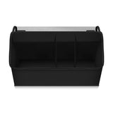 Organizator multifunctional, Lionelo, Sidepocket M, 43x15x23 cm, 3 compartimente, Universal, Constructie ranforsata, Negru