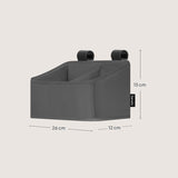 Organizator multifunctional, Lionelo, Sidepocket S, 26x12x15 cm, 2 compartimente, Universal, Constructie ranforsata, Gri