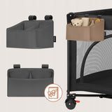 Organizator multifunctional, Lionelo, Sidepocket S, 26x12x15 cm, 2 compartimente, Universal, Constructie ranforsata, Gri