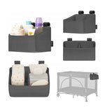 Organizator multifunctional, Lionelo, Sidepocket S, 26x12x15 cm, 2 compartimente, Universal, Constructie ranforsata, Gri