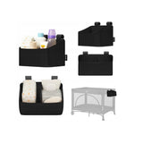 Organizator multifunctional, Lionelo, Sidepocket S, 26x12x15 cm, 2 compartimente, Universal, Constructie ranforsata, Negru