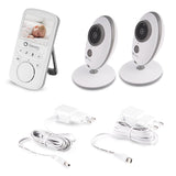 Video monitor, Lionelo, Babyline 5.1, Wireless, Cu 8 cantece de leagan, Cu doua camere independente, Mod nocturn, Utilizare 24 h fara incarcare, Alb