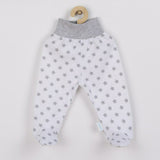 Pantalonasi, New Baby, Cu botosei, Marime 56, Din bumbac 100%, Classic II Grey with stars