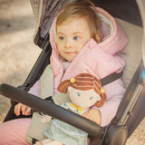 Papusa, Petite&Mars, Hannah, Din plus, 35 cm, Ambalaj cu mini puzzle din carton, 0 luni+, Multicolor