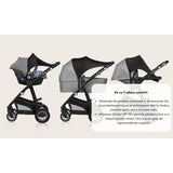 Parasolar, Lionelo, Pentru carucior, Material textil, Cu protectie UPF 50+, 53 x 51 cm, Negru