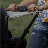 Parasolar textil, Petite&Mars, Din Bumbac, Pentru soare si vant, Universal, Protectie UV SPF40+, Potrivit pentru carucioare si scaune auto, 45 × 51 cm, Mocha Mousse