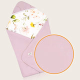 Paturica de infasat, Lionelo, Pentru scoica auto, carucior si landou, Cu multiple utilizari, Cu inchidere arici velcro, Dimensiune 90x90 cm, Din bumbac, TOG 2.5, 12-18 luni, Roz