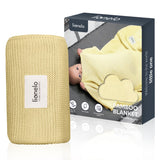 Paturica multifunctionala, Lionelo, Din bambus, Cu proprietati de termoreglare, Antibacteriana, Antifungica, Antialergice, Lavabila la masina de spalat, 100x75 cm, Galben