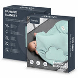 Paturica multifunctionala, Lionelo, Din bambus, Cu proprietati de termoreglare, Antibacteriana, Antifungica, Antialergice, Lavabila la masina de spalat, 100x75 cm, Verde