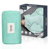 Paturica multifunctionala, Lionelo, Din bambus, Cu proprietati de termoreglare, Antibacteriana, Antifungica, Antialergice, Lavabila la masina de spalat, 100x75 cm, Verde