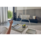 Patut balansoar, Lionelo, Coral, Cu landou ergonomic detasabil, Functie de balansare integrata, Functie de cantar, Sunete si cantece de leagan, Cu roti, Panou tactil sau telecomanda, 0-9 kg, EN 1130:2019+AC:2020,EN 16890:2017+A1:2021, Alb