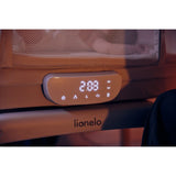 Patut balansoar, Lionelo, Coral, Cu landou ergonomic detasabil, Functie de balansare integrata, Functie de cantar, Sunete si cantece de leagan, Cu roti, Panou tactil sau telecomanda, 0-9 kg, EN 1130:2019+AC:2020,EN 16890:2017+A1:2021, Alb