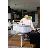 Patut balansoar, Lionelo, Malin Evo, 3 in 1, Pliabil, 0-9 kg, Geanta Transport, Asamblare Rapida, Ultra-Usor, Conform cu standardele europeane de securitate EN1130 si EN16890, Bej