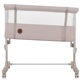 Patut co-sleeper, Lionelo, Aurora, 3 in 1, Cu leganare si setare unghiulara, Cu saltea, 0 luni+, Certificari EN 1130:2019+AC:2020, EN 16890:2, Bej