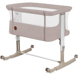 Patut co-sleeper, Lionelo, Aurora, 3 in 1, Cu leganare si setare unghiulara, Cu saltea, 0 luni+, Certificari EN 1130:2019+AC:2020, EN 16890:2, Bej
