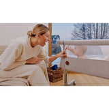 Patut co-sleeper, Lionelo, Aurora, 3 in 1, Cu leganare si setare unghiulara, Cu saltea, 0 luni+, Certificari EN 1130:2019+AC:2020, EN 16890:2, Bej