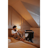 Patut co-sleeper, Lionelo, Leonie Plus, Pliabil, Cu sistem de leganare, Cu setare unghiulara, Reglabil in 6 pozitii pe inaltime, Conform cu standardele europeane de securitate EN1130 si EN16890, Bej