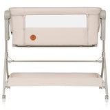 Patut co-sleeper, Lionelo, Leonie Plus, Pliabil, Cu sistem de leganare, Cu setare unghiulara, Reglabil in 6 pozitii pe inaltime, Conform cu standardele europeane de securitate EN1130 si EN16890, Bej