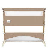 Patut co-sleeper, Lionelo, Thomi Plus, 5 in 1, Multifunctional, Sustine pana la 9 kg ca patut, 15 kg tarc de joaca, 100 kg canapea, Inaltime reglabila in 7 pozitii, De la nastere pana la 4 ani, Cu 2 saltele din spuma T25, 94x70x77-93,5 cm, Maro