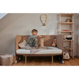 Patut co-sleeper, Lionelo, Thomi Plus, 5 in 1, Multifunctional, Sustine pana la 9 kg ca patut, 15 kg tarc de joaca, 100 kg canapea, Inaltime reglabila in 7 pozitii, De la nastere pana la 4 ani, Cu 2 saltele din spuma T25, 94x70x77-93,5 cm, Maro