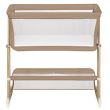 Patut co-sleeper, Lionelo, Thomi Plus, 5 in 1, Multifunctional, Sustine pana la 9 kg ca patut, 15 kg tarc de joaca, 100 kg canapea, Inaltime reglabila in 7 pozitii, De la nastere pana la 4 ani, Cu 2 saltele din spuma T25, 94x70x77-93,5 cm, Maro