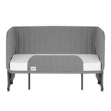 Patut co-sleeper, Lionelo, Thomi Plus, 5 in 1, Multifunctional, Sustine pana la 9 kg ca patut, 15 kg tarc de joaca, 100 kg canapea, Inaltime reglabila in 7 pozitii, De la nastere pana la 4 ani, Cu 2 saltele din spuma T25, 94x70x77-93,5 cm, Gri