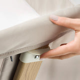 Patut co-sleeper, Lionelo, Thomi Plus, 5 in 1, Multifunctional, Sustine pana la 9 kg ca patut, 15 kg tarc de joaca, 100 kg canapea, Inaltime reglabila in 7 pozitii, De la nastere pana la 4 ani, Cu 2 saltele din spuma T25, 94x70x77-93,5 cm, Bej