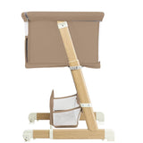 Patut co-sleeper, Lionelo, Thomi Plus, 5 in 1, Multifunctional, Sustine pana la 9 kg ca patut, 15 kg tarc de joaca, 100 kg canapea, Inaltime reglabila in 7 pozitii, De la nastere pana la 4 ani, Cu 2 saltele din spuma T25, 94x70x77-93,5 cm, Maro