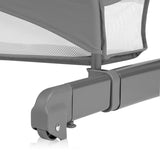 Patut co-sleeper, Lionelo, Thomi Plus, 5 in 1, Multifunctional, Sustine pana la 9 kg ca patut, 15 kg tarc de joaca, 100 kg canapea, Inaltime reglabila in 7 pozitii, De la nastere pana la 4 ani, Cu 2 saltele din spuma T25, 94x70x77-93,5 cm, Gri