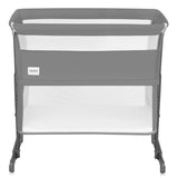 Patut co-sleeper, Lionelo, Thomi Plus, 5 in 1, Multifunctional, Sustine pana la 9 kg ca patut, 15 kg tarc de joaca, 100 kg canapea, Inaltime reglabila in 7 pozitii, De la nastere pana la 4 ani, Cu 2 saltele din spuma T25, 94x70x77-93,5 cm, Gri