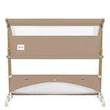 Patut co-sleeper, Lionelo, Thomi Plus, 5 in 1, Multifunctional, Sustine pana la 9 kg ca patut, 15 kg tarc de joaca, 100 kg canapea, Inaltime reglabila in 7 pozitii, De la nastere pana la 4 ani, Cu 2 saltele din spuma T25, 94x70x77-93,5 cm, Maro