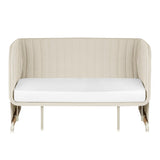 Patut co-sleeper, Lionelo, Thomi Plus, 5 in 1, Multifunctional, Sustine pana la 9 kg ca patut, 15 kg tarc de joaca, 100 kg canapea, Inaltime reglabila in 7 pozitii, De la nastere pana la 4 ani, Cu 2 saltele din spuma T25, 94x70x77-93,5 cm, Bej