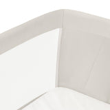 Patut co-sleeper, Lionelo, Thomi Plus, 5 in 1, Multifunctional, Sustine pana la 9 kg ca patut, 15 kg tarc de joaca, 100 kg canapea, Inaltime reglabila in 7 pozitii, De la nastere pana la 4 ani, Cu 2 saltele din spuma T25, 94x70x77-93,5 cm, Bej