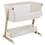 Patut co-sleeper, Lionelo, Thomi Plus, 5 in 1, Multifunctional, Sustine pana la 9 kg ca patut, 15 kg tarc de joaca, 100 kg canapea, Inaltime reglabila in 7 pozitii, De la nastere pana la 4 ani, Cu 2 saltele din spuma T25, 94x70x77-93,5 cm, Bej