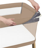 Patut co-sleeper, Lionelo, Thomi Plus, 5 in 1, Multifunctional, Sustine pana la 9 kg ca patut, 15 kg tarc de joaca, 100 kg canapea, Inaltime reglabila in 7 pozitii, De la nastere pana la 4 ani, Cu 2 saltele din spuma T25, 94x70x77-93,5 cm, Maro