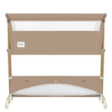 Patut co-sleeper, Lionelo, Thomi Plus, 5 in 1, Multifunctional, Sustine pana la 9 kg ca patut, 15 kg tarc de joaca, 100 kg canapea, Inaltime reglabila in 7 pozitii, De la nastere pana la 4 ani, Cu 2 saltele din spuma T25, 94x70x77-93,5 cm, Maro