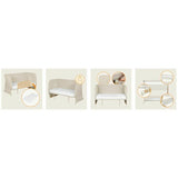 Patut co-sleeper, Lionelo, Thomi Plus, 5 in 1, Multifunctional, Sustine pana la 9 kg ca patut, 15 kg tarc de joaca, 100 kg canapea, Inaltime reglabila in 7 pozitii, De la nastere pana la 4 ani, Cu 2 saltele din spuma T25, 94x70x77-93,5 cm, Gri