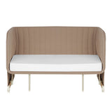 Patut co-sleeper, Lionelo, Thomi Plus, 5 in 1, Multifunctional, Sustine pana la 9 kg ca patut, 15 kg tarc de joaca, 100 kg canapea, Inaltime reglabila in 7 pozitii, De la nastere pana la 4 ani, Cu 2 saltele din spuma T25, 94x70x77-93,5 cm, Maro