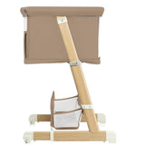 Patut co-sleeper, Lionelo, Thomi Plus, 5 in 1, Multifunctional, Sustine pana la 9 kg ca patut, 15 kg tarc de joaca, 100 kg canapea, Inaltime reglabila in 7 pozitii, De la nastere pana la 4 ani, Cu 2 saltele din spuma T25, 94x70x77-93,5 cm, Maro