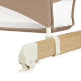 Patut co-sleeper, Lionelo, Thomi Plus, 5 in 1, Multifunctional, Sustine pana la 9 kg ca patut, 15 kg tarc de joaca, 100 kg canapea, Inaltime reglabila in 7 pozitii, De la nastere pana la 4 ani, Cu 2 saltele din spuma T25, 94x70x77-93,5 cm, Maro