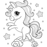 Patut copii din lemn Hubners Calisto Unicorn 120x60 cm maro cu sertar