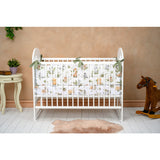 Patut din lemn bebe, 120x60 cm, Cu laterala culisanta, Din lemn de pin, Stabil si rezistent, Inaltime saltea reglabila pe 3 nivele, Laterala cu 3 bete detasabile, EN716-1, EN716-2, Alb, Qmini, Julia II, Elefantel + Saltea 10 cm