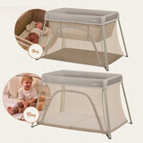 Patut multifunctional, Lionelo, Alice, 3 in 1, 2 trepte de inaltime pentru saltea, Pliabil, Material rezistent Oxford 300D, Cu iesire laterala, Geanta de transport, Pana 15 kg, 0 luni+, 104×70×74 cm, Bej