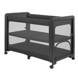 Patut multifunctional, Lionelo, Patty, 5 in 1, 0- 36 luni, Co-sleeper, Tarc de joaca, Patut de calatorie, Laterala rabatabila, 2 trepte reglare saltea, Roti, Husa transport inclusa, Gri