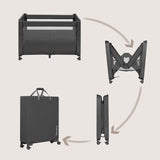 Patut multifunctional, Lionelo, Patty, 5 in 1, 0- 36 luni, Co-sleeper, Tarc de joaca, Patut de calatorie, Laterala rabatabila, 2 trepte reglare saltea, Roti, Husa transport inclusa, Gri