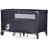 Patut pliabil Chipolino Relax anthracite cu laterala culisanta