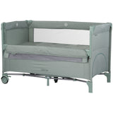 Patut pliabil Chipolino Relax basil linen cu laterala culisanta