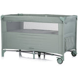 Patut pliabil Chipolino Relax basil linen cu laterala culisanta